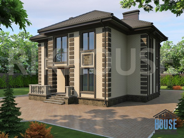 артикул КД-905 Двухэтажный дом с террасой (площадь 267 м²)